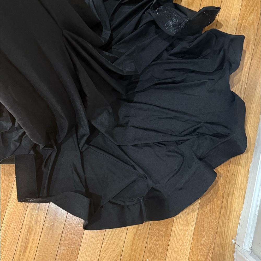 Chic Black Ruched Maxi Dress - Picture 7 of 8